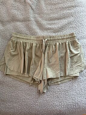Light Green Layered Women’s Athletic Shorts